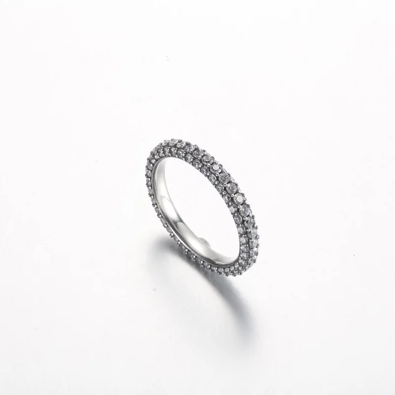 (תמונה ל-) טבעת Pandora Timeless Pavé עם שורת יחידה - 192627C01 - הצג 4