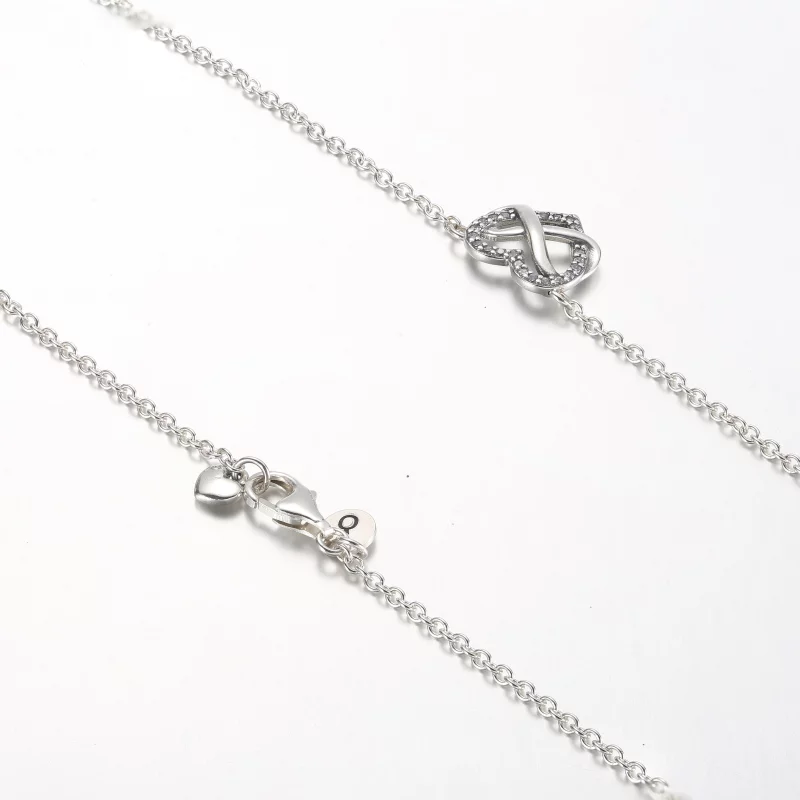 (תמונה ל-) קולר תליון פנדורה Sparkling Infinity Heart - 392666C01-50 - הצג 5