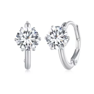 (תמונה ל-) פנדורה סגנון עגילי חישוק Moissanite במשקל של 1 קראט (תעודה אחת) - MSE037