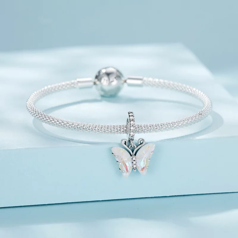 (תמונה ל-) פנדורה סגנון פרפר אורורה צבעוני Dangle - SCC2305-CF - הצג 3
