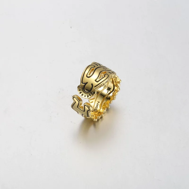 (תמונה ל-) Keith Haring™ x Pandora Wavy Figure טבעת פתוחה - 162226C01 - הצג 4