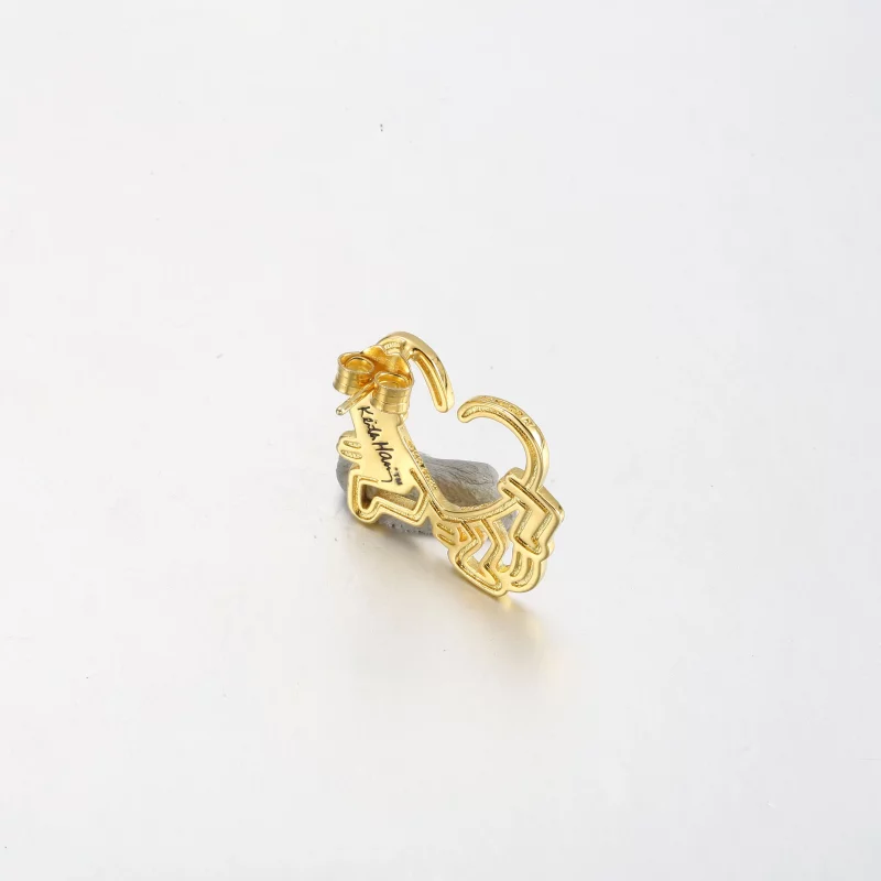 (תמונה ל-) Keith Haring™ x Pandora Walking Heart Stud עגיל - 262221C01 - הצג 3