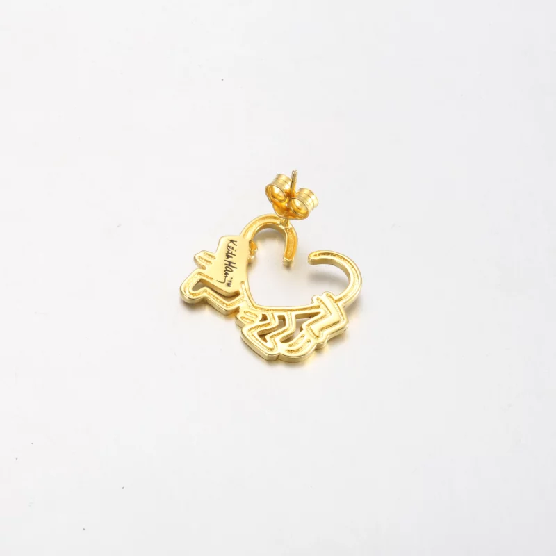 (תמונה ל-) Keith Haring™ x Pandora Walking Heart Stud עגיל - 262221C01 - הצג 4