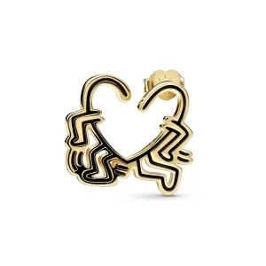 (תמונה ל-) Keith Haring™ x Pandora Walking Heart Stud עגיל - 262221C01