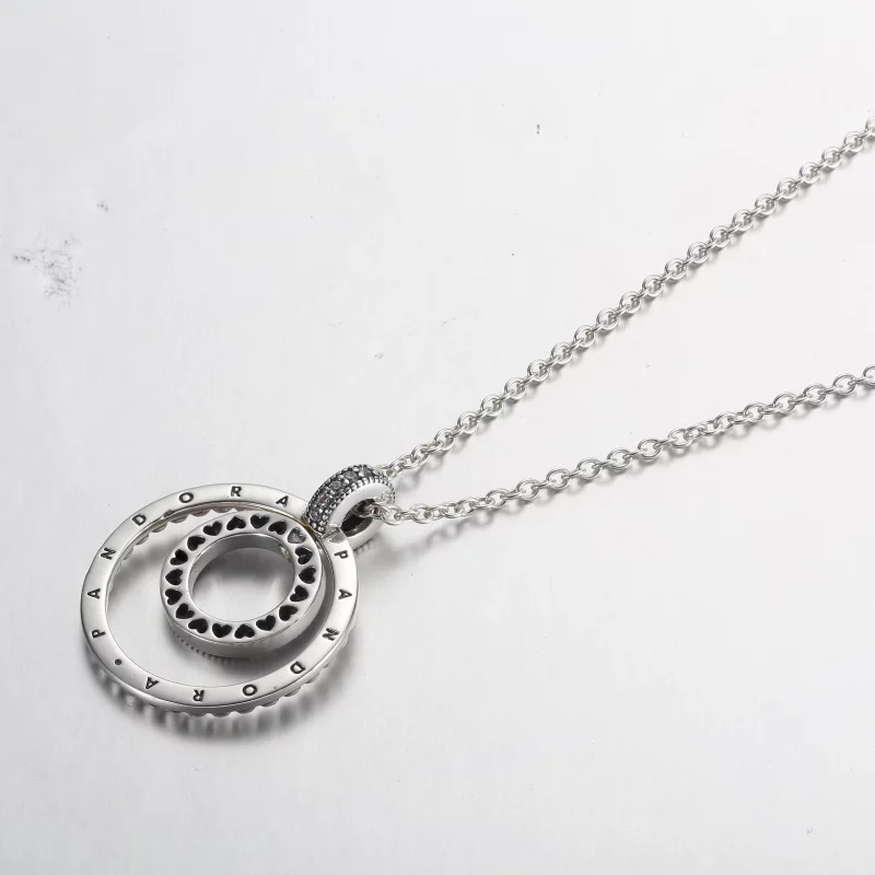 (תמונה ל-) Pandora Signature Pavé & Beads תליון ושרשרת - 392308C01 - הצג 3