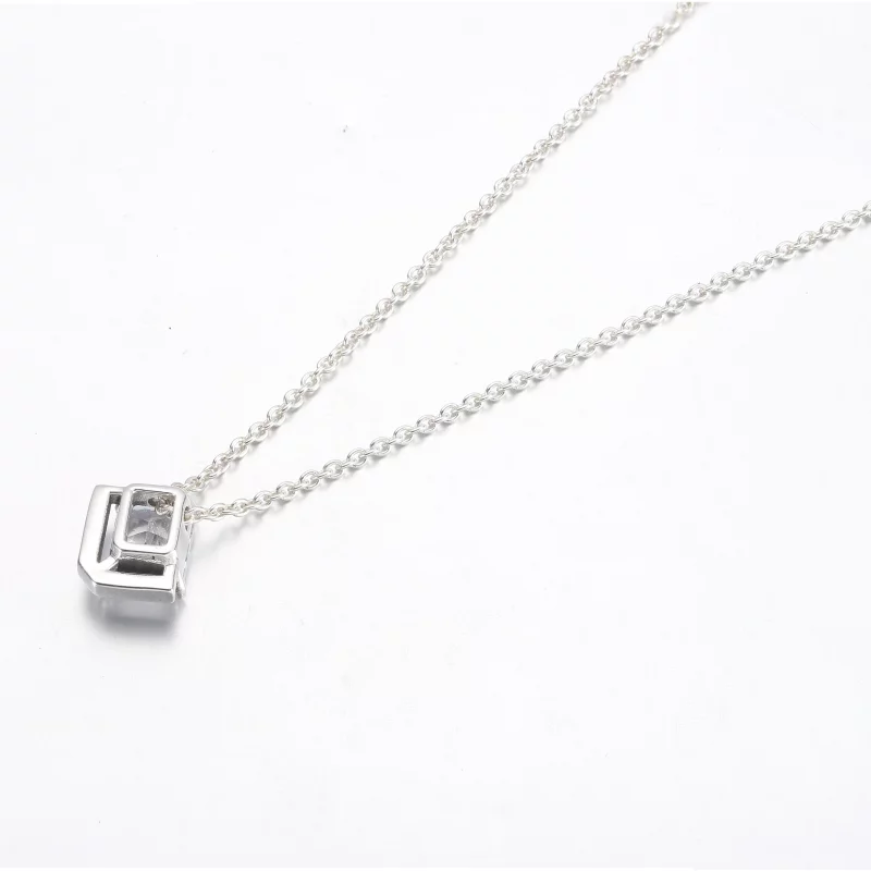 (תמונה ל-) שרשרת מלבנית נוצצת Halo Collier - 392388C01 - הצג 3