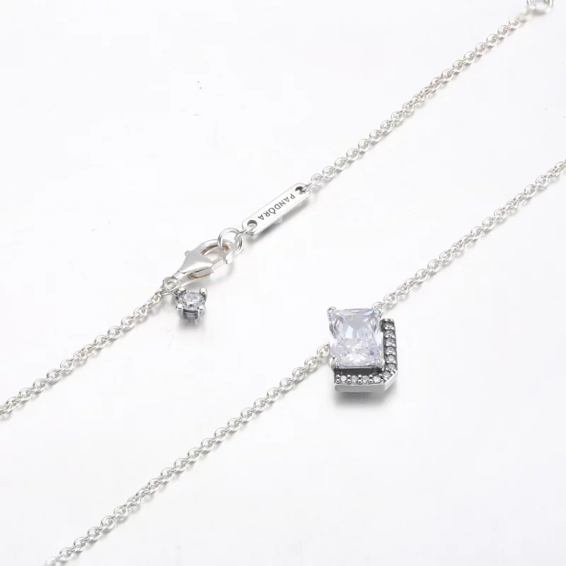 (תמונה ל-) שרשרת מלבנית נוצצת Halo Collier - 392388C01 - הצג 5