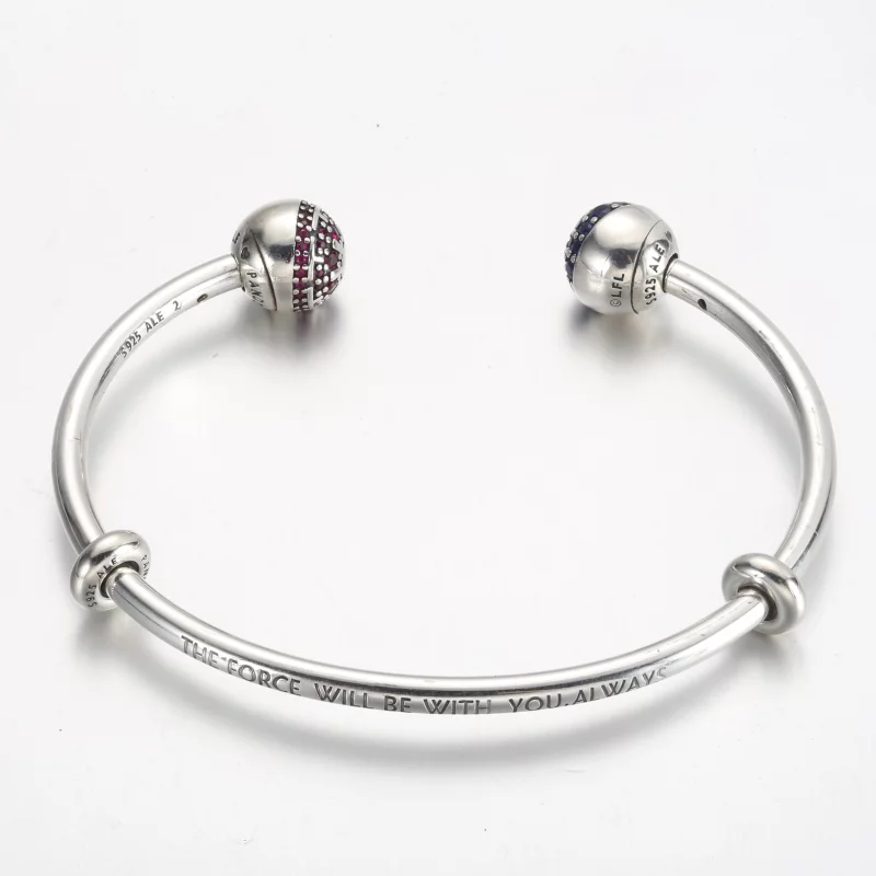 (תמונה ל-) Pandora Moments Star Wars™ לוגו צד בהיר וחושך פתוח - 591139C01 - הצג 3