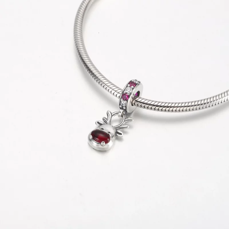 (תמונה ל-) האף האדום קסם Murano Dangle - 792330C01 - הצג 4