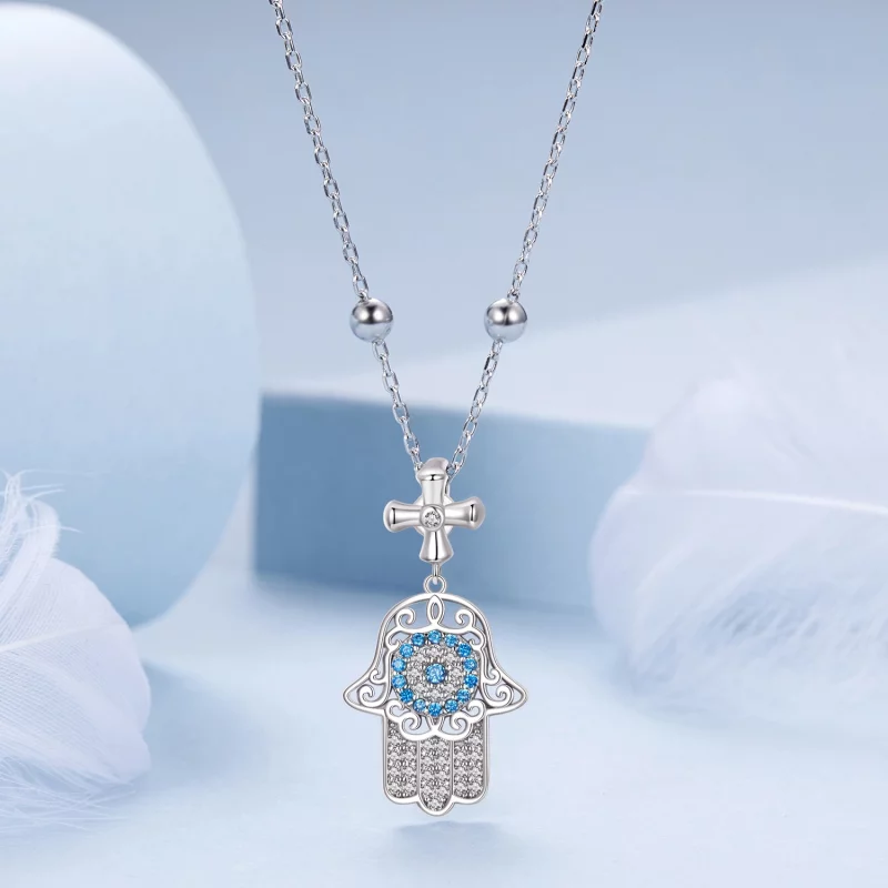 (תמונה ל-) שרשרת PANDORA Style Hand Of Fatima - BSN369 - הצג 3