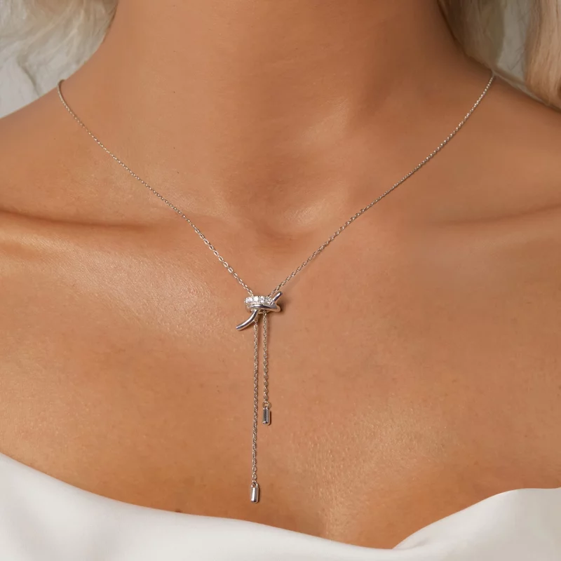 (תמונה ל-) שרשרת PANDORA Style Knot Pull Y - BSN370 - הצג 5