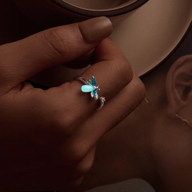 (תמונה ל-) טבעת פתוחה מסוג PANDORA Firefly Open - BSR514-E - הצג 8