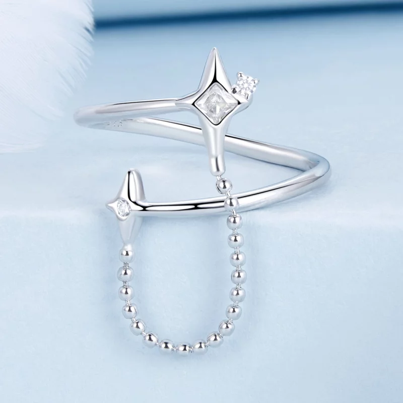 (תמונה ל-) טבעת פתוחה בסגנון PANDORA Starlight - BSR519-E - הצג 3