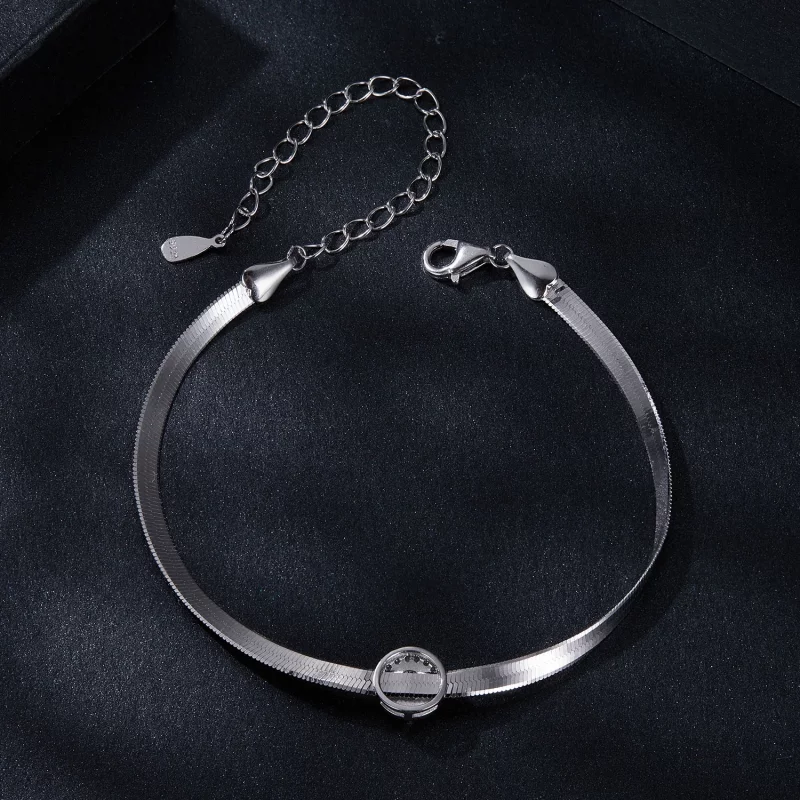 (תמונה ל-) PANDORA Style 0.5Ct צמיד עצמות נחש Moissanite (תעודה אחת) - MSB011 - הצג 4