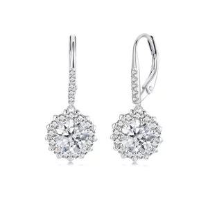 (תמונה ל-) עגילי Moissanite נוצצים בסגנון PANDORA (שתי תעודות) - MSE046
