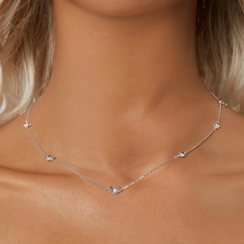 (תמונה ל-) שרשרת עצם הבריח של פרפר קטן בסגנון PANDORA - BSN376 - הצג 5