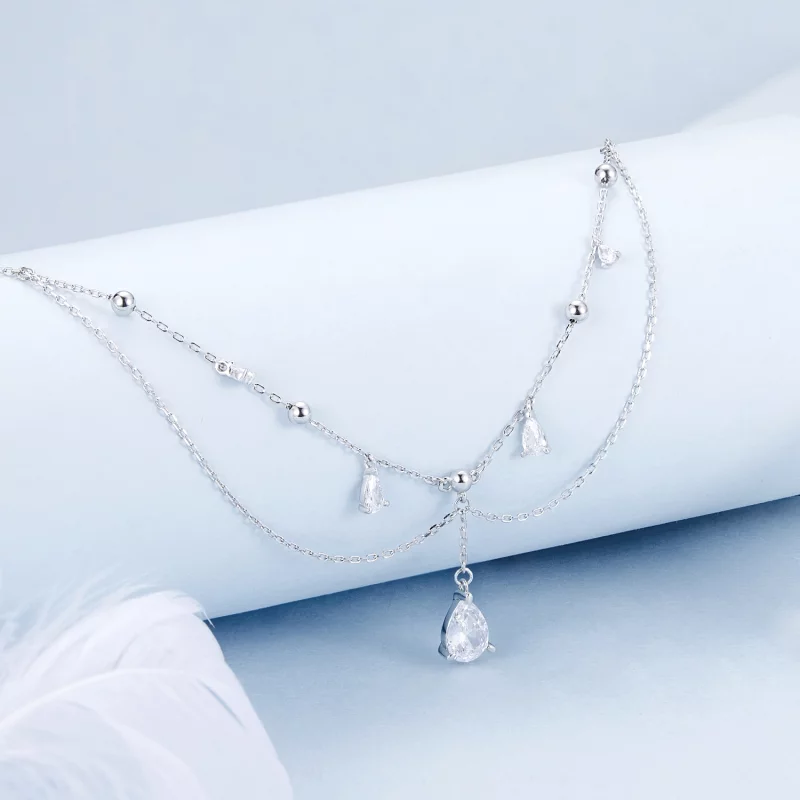 (תמונה ל-) שרשרת ציצית טיפת מים בסגנון PANDORA - BSN383 - הצג 2