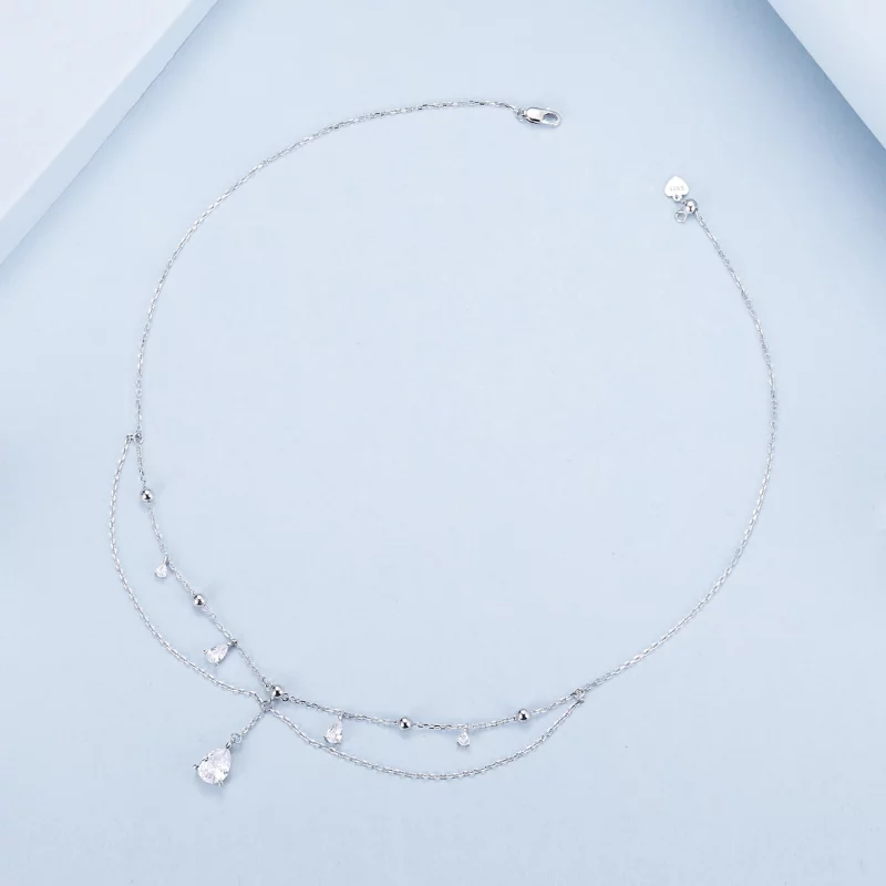 (תמונה ל-) שרשרת ציצית טיפת מים בסגנון PANDORA - BSN383 - הצג 3
