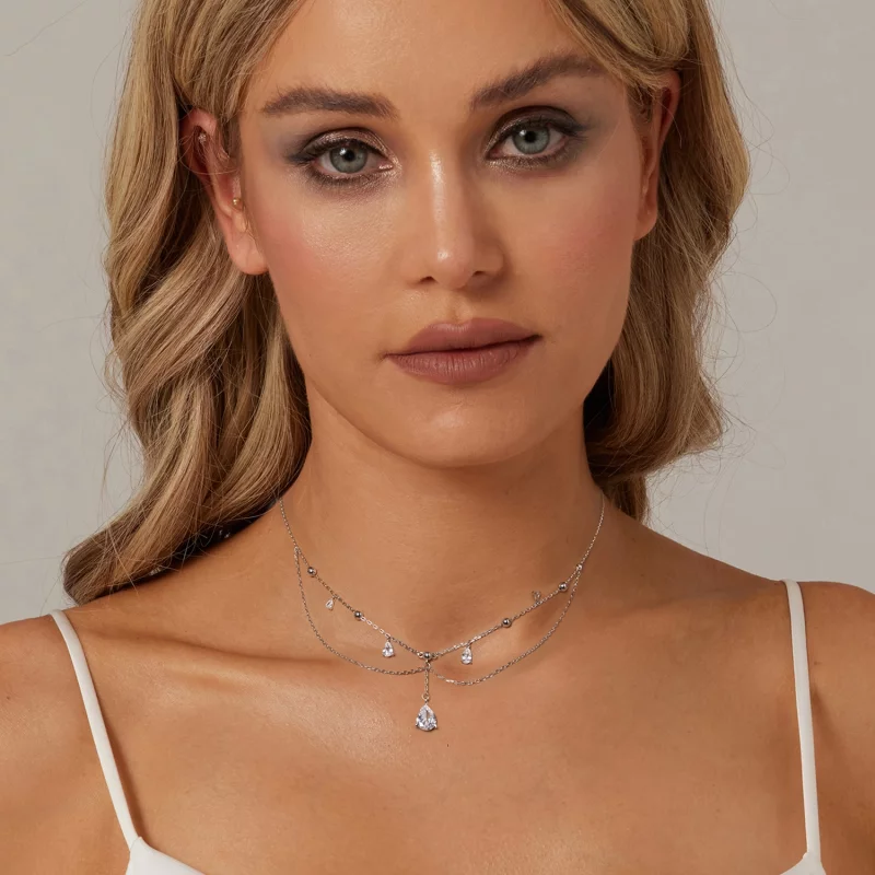 (תמונה ל-) שרשרת ציצית טיפת מים בסגנון PANDORA - BSN383 - הצג 6