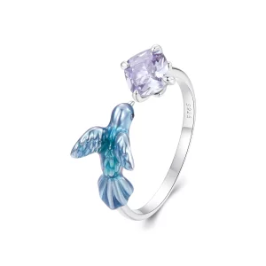 (תמונה ל-) טבעת כותרת PANDORA Style Kingfisher Petal - BSR540-E