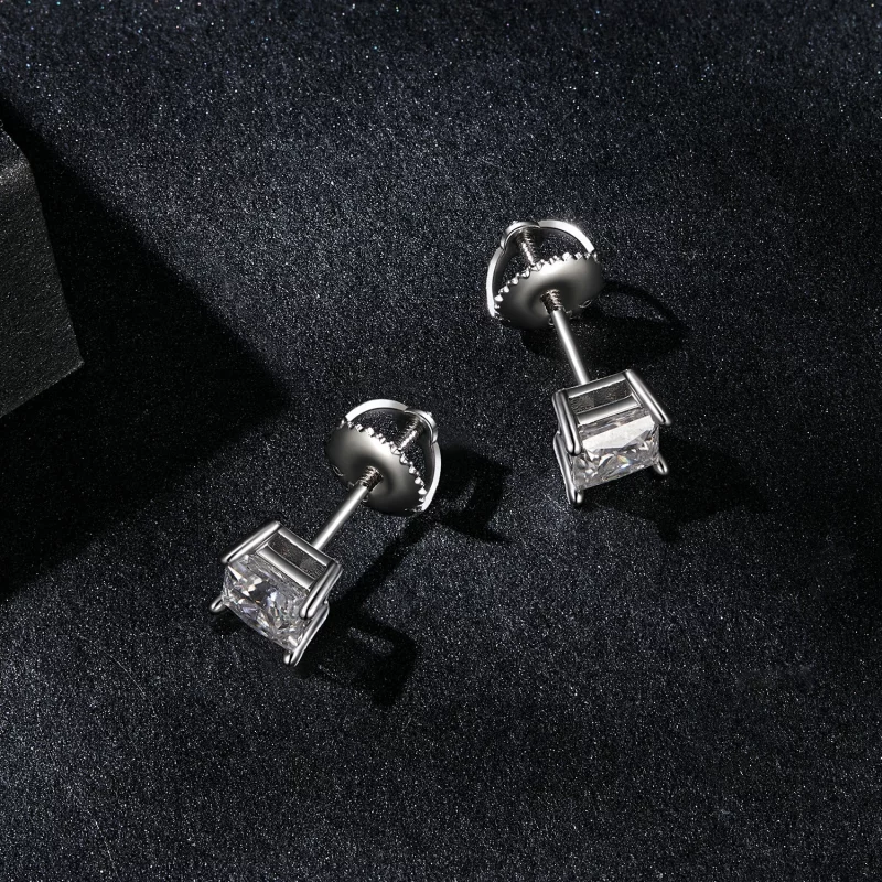 (תמונה ל-) עגילי PANDORA Princess Moissanite (שתי תעודות) - MSE047-L - הצג 3