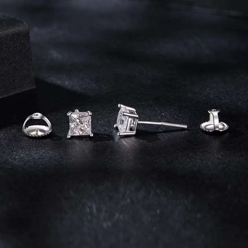 (תמונה ל-) עגילי PANDORA Princess Moissanite (שתי תעודות) - MSE047-L - הצג 4