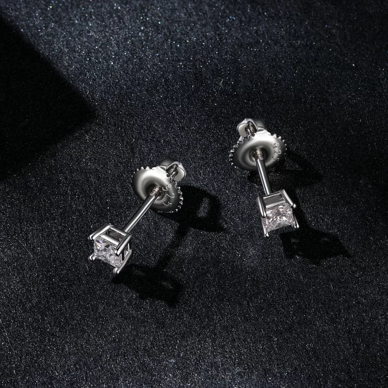 (תמונה ל-) עגילי PANDORA Princess Moissanite (תעודה אחת) - MSE047-S - הצג 3