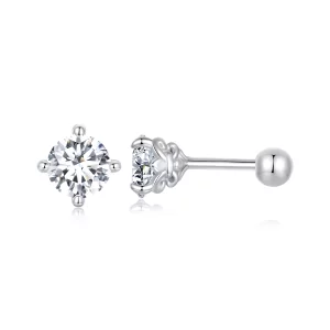 (תמונה ל-) עגילי כדור חוט בתבנית PANDORA בסגנון Moissanite (שתי תעודות) - MSE050