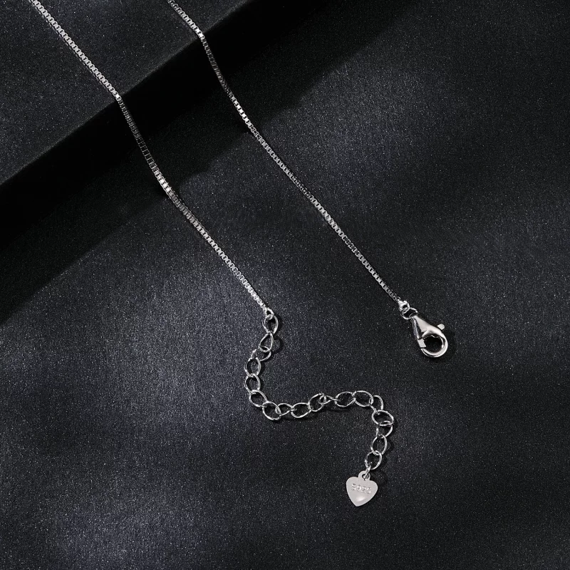 (תמונה ל-) שרשרת עצם הבריח Moissanite מעודנת בסגנון PANDORA (תעודה אחת) - MSN032 - הצג 4