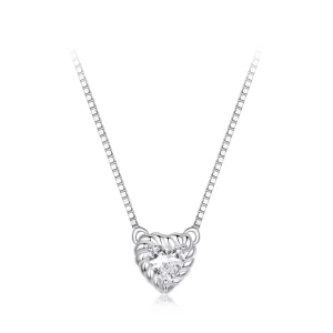 (תמונה ל-) שרשרת עצם הבריח Moissanite מעודנת בסגנון PANDORA (תעודה אחת) - MSN032