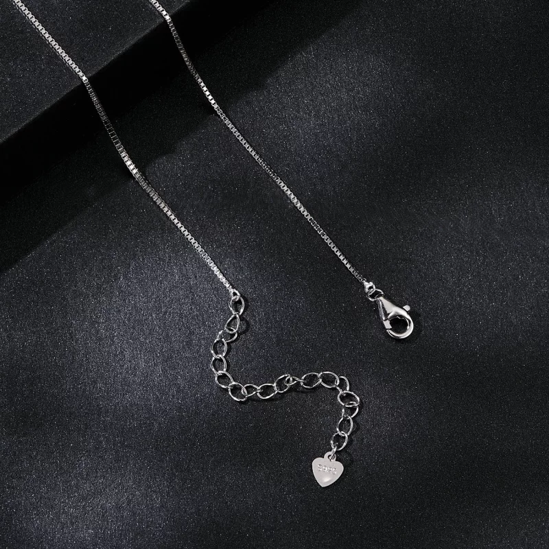 (תמונה ל-) שרשרת Moissanite כפולה בסגנון PANDORA (תעודה אחת) - MSN033 - הצג 4