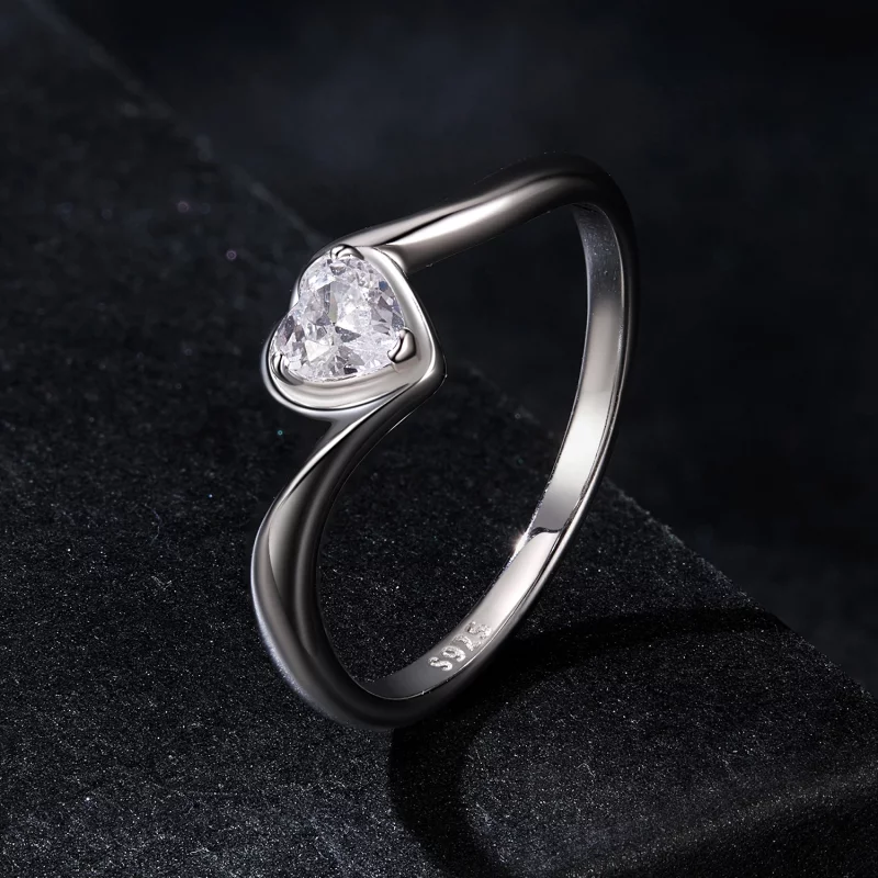 (תמונה ל-) PANDORA Style Exquisite Love Moissanite טבעת (תעודה אחת) - MSR047 - הצג 2