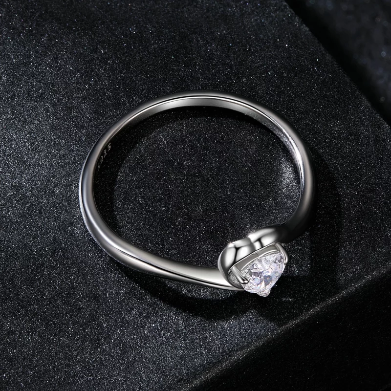 (תמונה ל-) PANDORA Style Exquisite Love Moissanite טבעת (תעודה אחת) - MSR047 - הצג 4