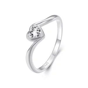 (תמונה ל-) PANDORA Style Exquisite Love Moissanite טבעת (תעודה אחת) - MSR047