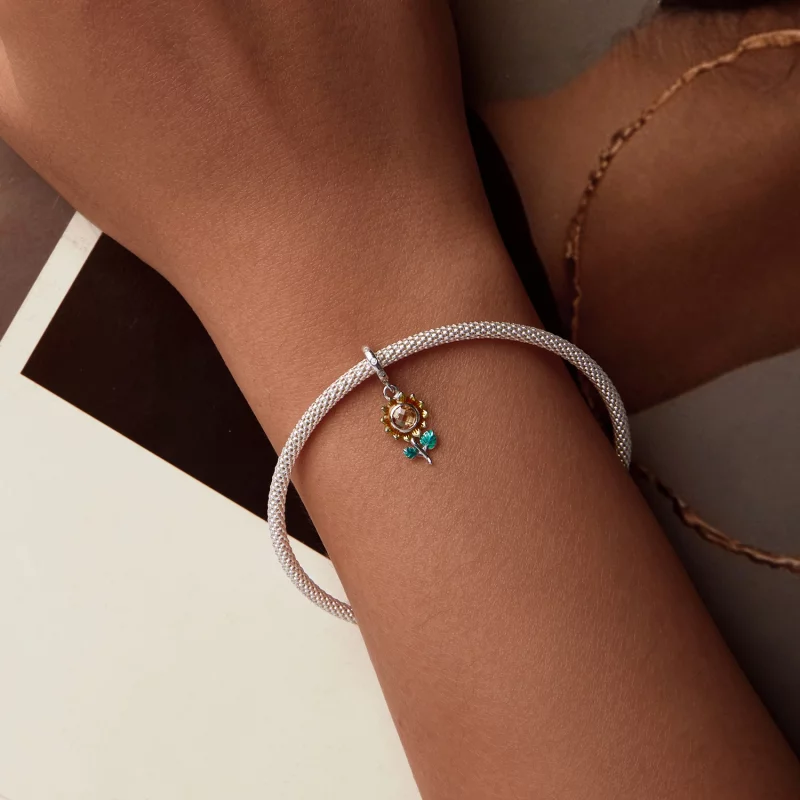 (תמונה ל-) חרוזים תלויים חמניות בסגנון PANDORA - SCX151 - הצג 5
