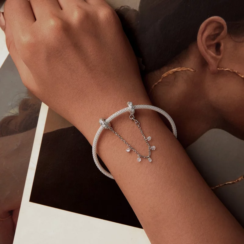 (תמונה ל-) שרשרת בטיחות מסיליקון מובלט בסגנון PANDORA - BSC1012 - הצג 5