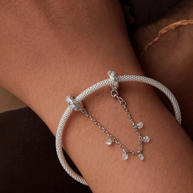 (תמונה ל-) שרשרת בטיחות מסיליקון מובלט בסגנון PANDORA - BSC1012 - הצג 6