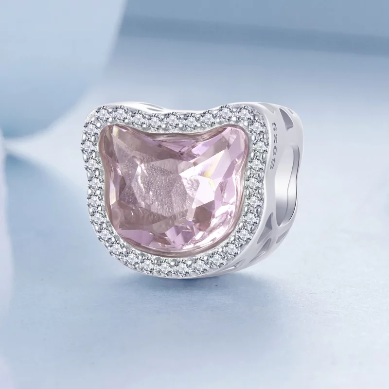 (תמונה ל-) קסם חתול ורוד בסגנון PANDORA - BSC1020 - הצג 2