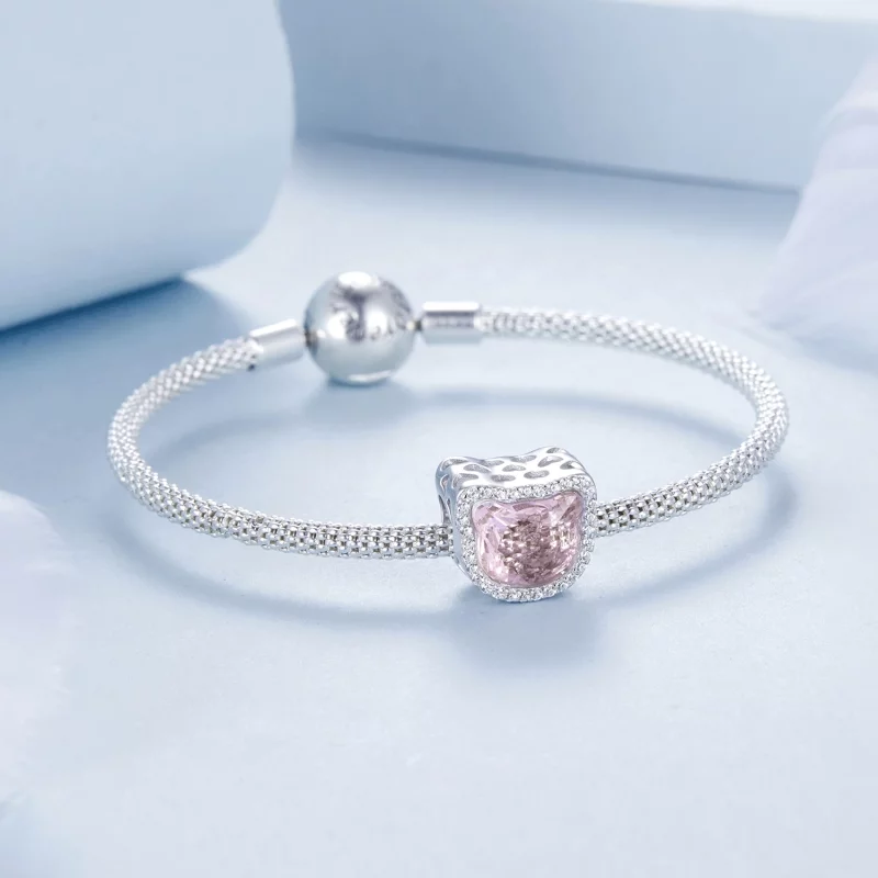 (תמונה ל-) קסם חתול ורוד בסגנון PANDORA - BSC1020 - הצג 5