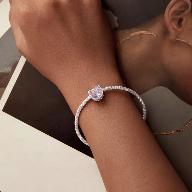 (תמונה ל-) קסם חתול ורוד בסגנון PANDORA - BSC1020 - הצג 6