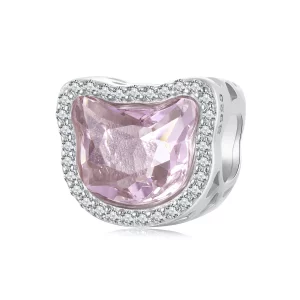 (תמונה ל-) קסם חתול ורוד בסגנון PANDORA - BSC1020