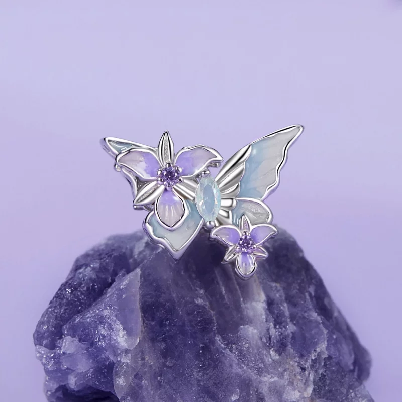 (תמונה ל-) קסם איריס פרפר בסגנון PANDORA - BSC1030 - הצג 2