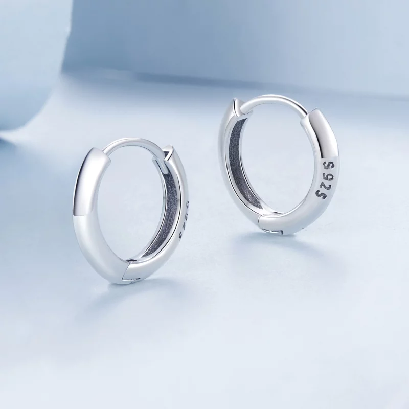(תמונה ל-) עגילי כסף סטרלינג קלאסיים בסגנון PANDORA - BSE1016 - הצג 3