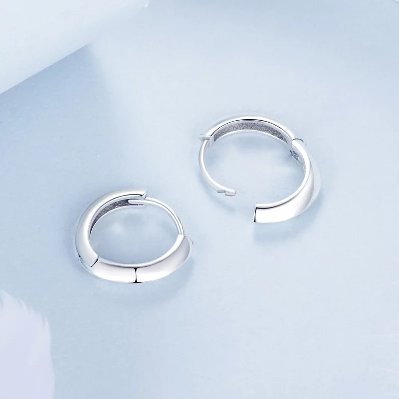(תמונה ל-) עגילי כסף סטרלינג קלאסיים בסגנון PANDORA - BSE1016 - הצג 4