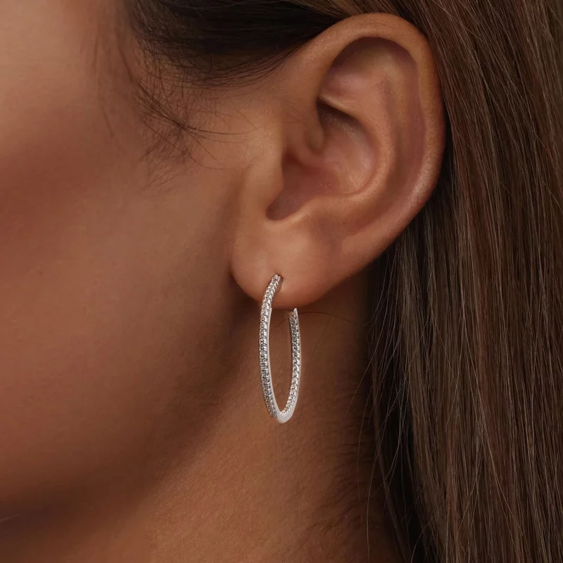 (תמונה ל-) עגילי PANDORA Style Shining - BSE1023-L - הצג 6