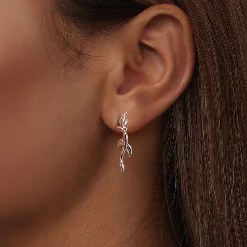(תמונה ל-) עגילי PANDORA Style Leaf - BSE1025 - הצג 6