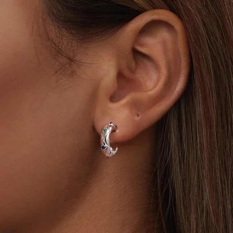 (תמונה ל-) עגילי יהלום וינטג' בסגנון PANDORA - BSE1032 - הצג 6