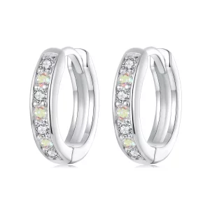 (תמונה ל-) עגילי זירקוניום צבעוניים בסגנון PANDORA - BSE1033
