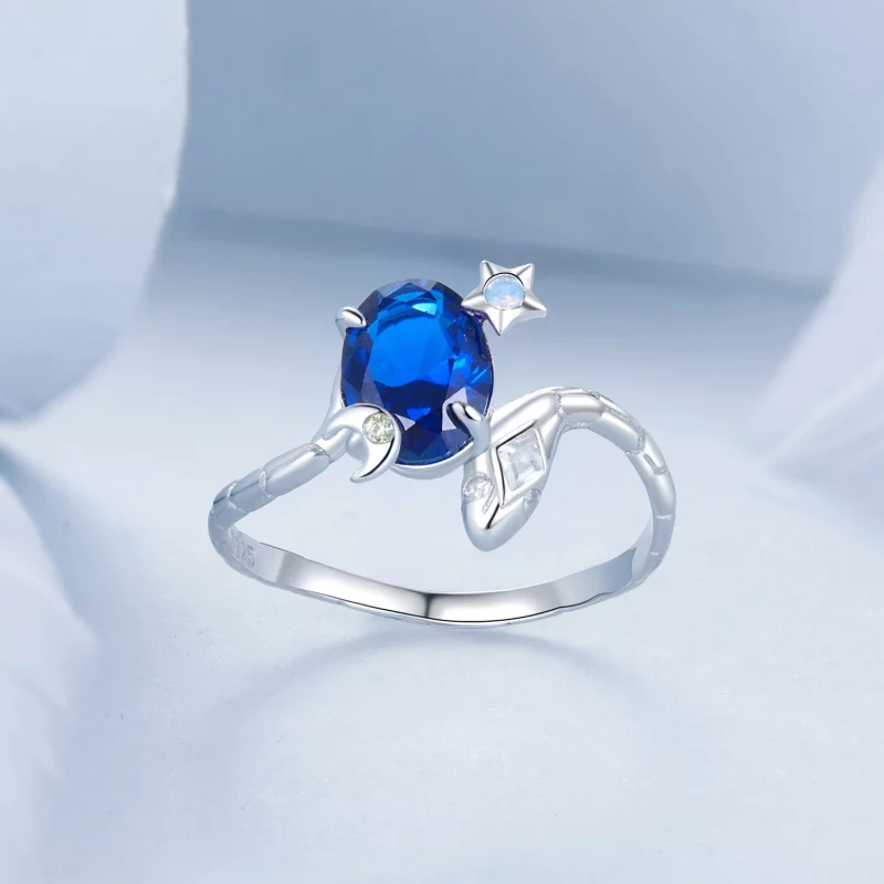 (תמונה ל-) טבעת נחש כוכב-ירח בסגנון PANDORA - BSR557 - הצג 3