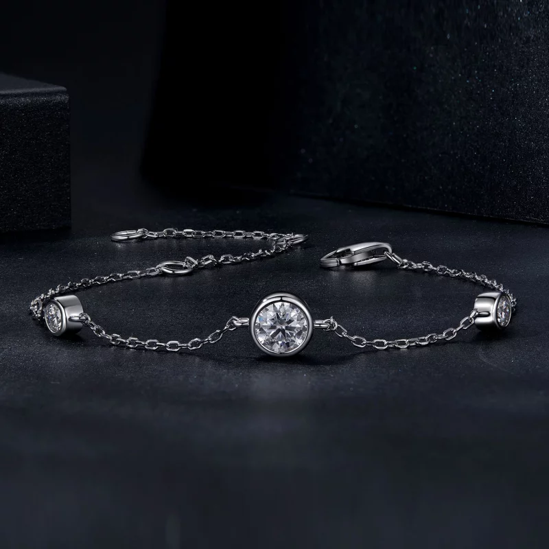 (תמונה ל-) צמיד Moissanite Starry Style PANDORA (עם תעודה אחת) - MSB018 - הצג 3